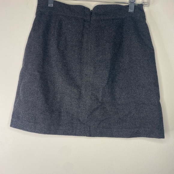 Old Navy Clothing Co Vintage Wool Blend Gray Mini Skirt Size 4 - Picture 7 of 11